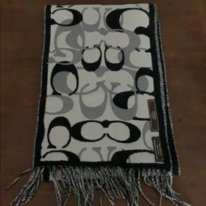 100% merino wool Coach scarf
